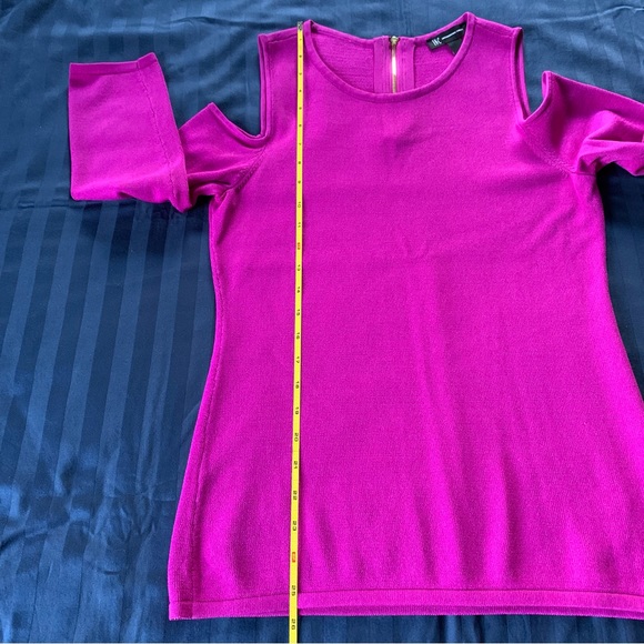 INC pink cold shoulder 3/4 sleeve top - Picture 3 of 8